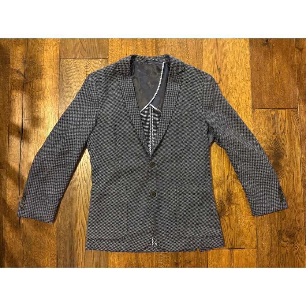 Selected Homme navy & white suit jacket blazer sports coat 38R 48eu